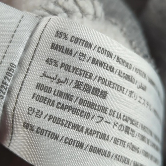 Hollister Hoodie Large Gray Full Zip California Logo Sweatshirt Fleece Y2K Style - Picture 6 of 10